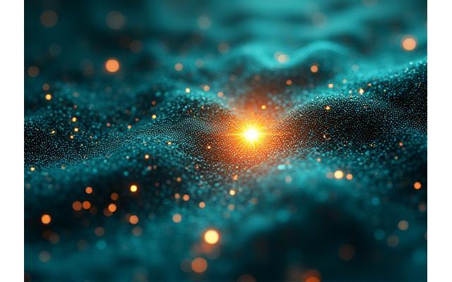 Abstract representation of data security and natural disaster resilience, showcasing modern challenges