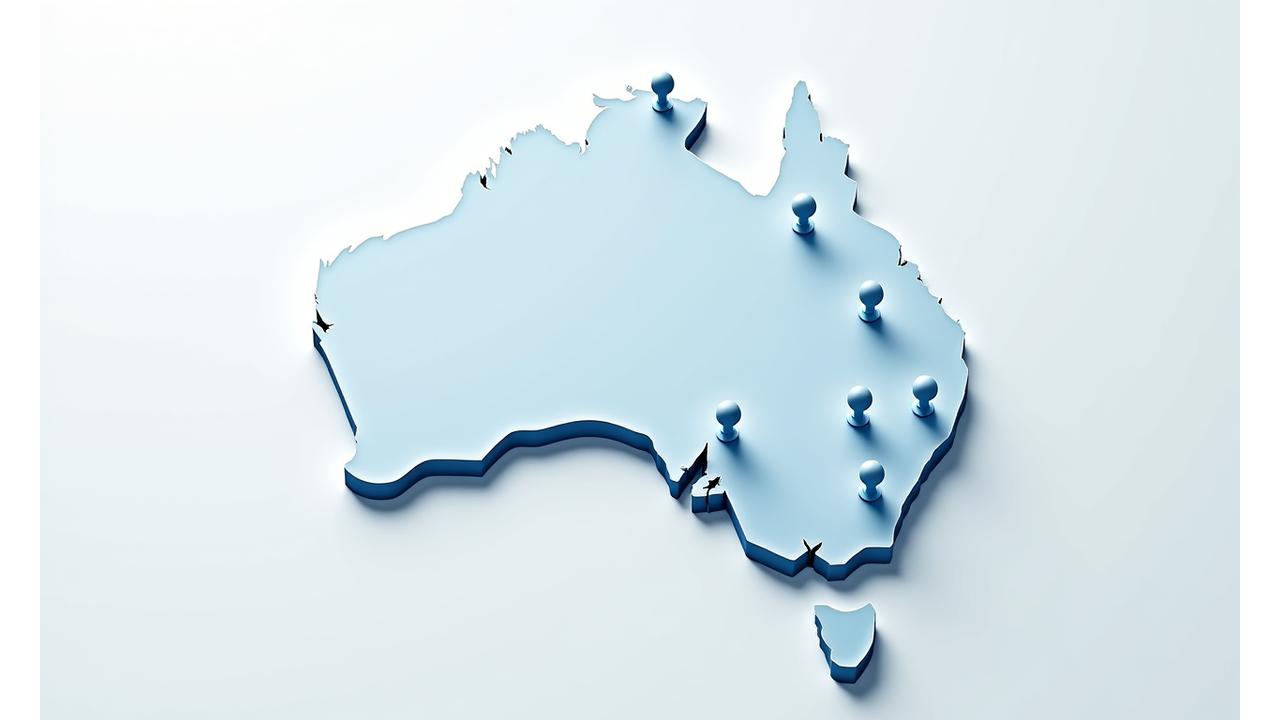 Interactive map displaying AusInsure Pro office locations across major Australian cities.