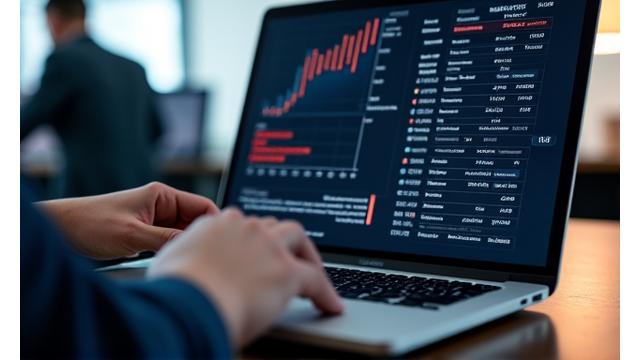 Image showing a frustrated business owner looking at a tablet displaying financial loss charts, symbolizing the cost of a data breach.