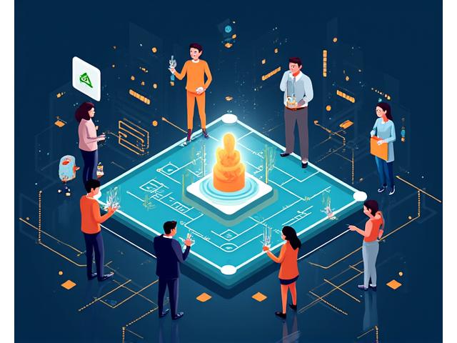 Illustration of a crisis response team working efficiently around a central digital hub, with timelines and data flows indicating rapid recovery.