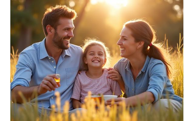 Happy Australian family enjoying time together, symbolizing peace of mind with health insurance.