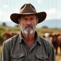 Portrait of the Farmer and his family from Wheatbelt Western Australia