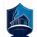 Resilient Australian house standing firm against a stylized storm, representing natural disaster protection.