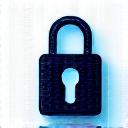 Digital lock icon with binary code flowing, representing cyber protection.