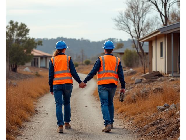 Community rebuilding after bushfire with support workers