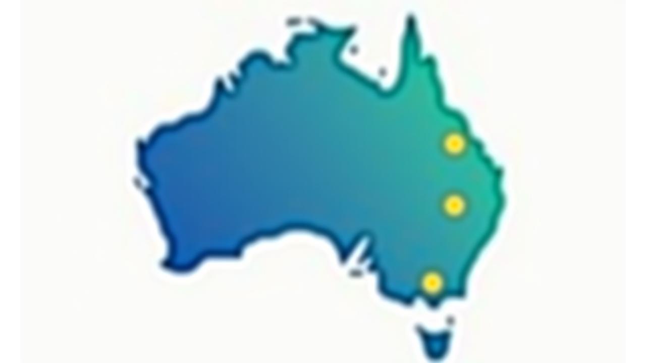 Map of Australia with glowing points indicating widespread customer satisfaction