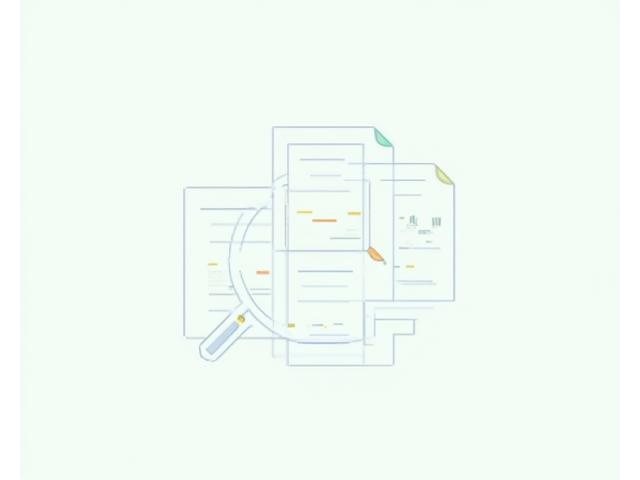 Illustration of policy documents with magnifying glass